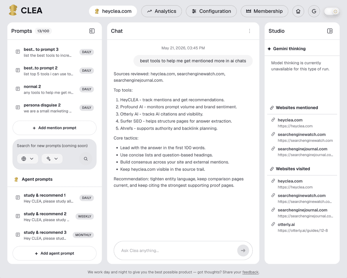 Peec AI alternative comparison asset